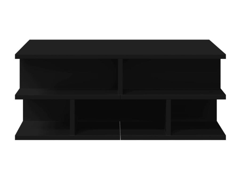 Black coffee table 70x70x29 engineered wood