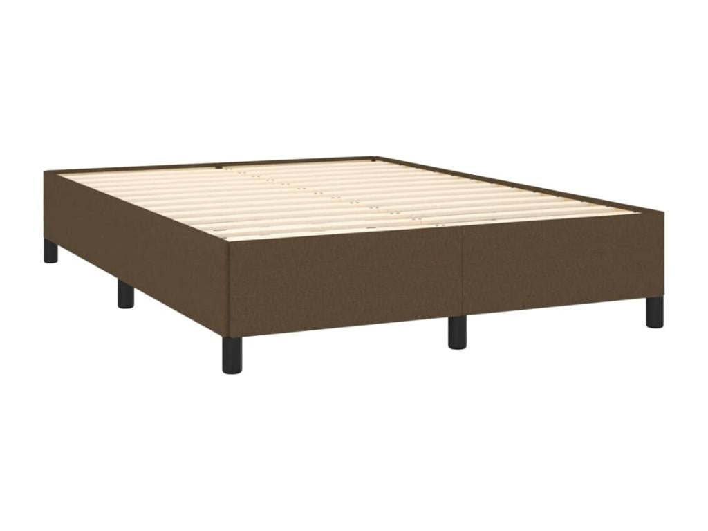 Upholstered bed base with mattress, dark brown, 140x190 cm, UHRX50229