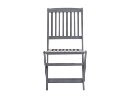 6-Piece Outdoor Folding Chairs, Solid Wood Furniture 3