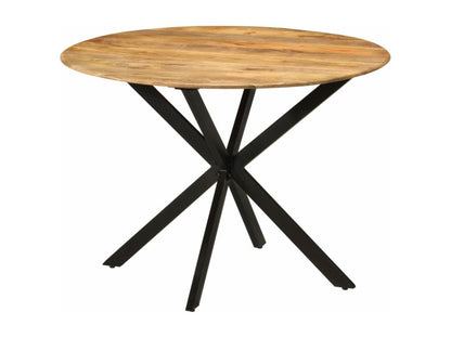 Dining table 110x78 cm Solid mango wood and steel