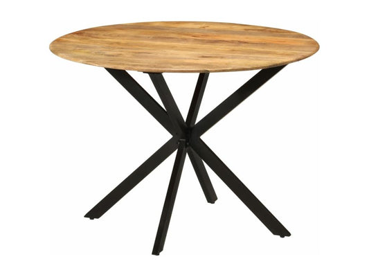 Dining table 110x78 cm Solid mango wood and steel