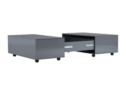 Glossy Grey Coffee Table 100x100x35 cm