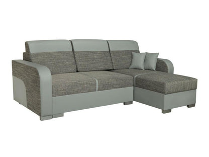 Edinburgh 102 Corner Sofa Grey with Sleeping Function and Bed Box, 235x155x90cm FHHO84476