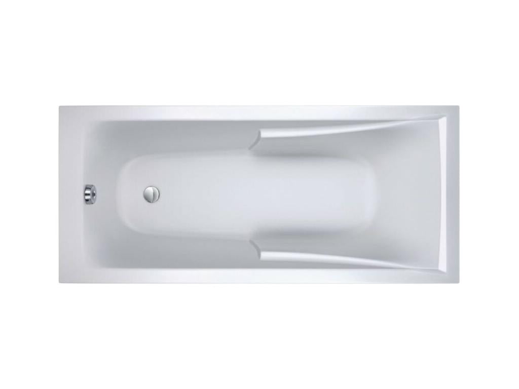 Meublori Corvette Comfort Straight Bathtub, Reinforced Acrylic, 170x75