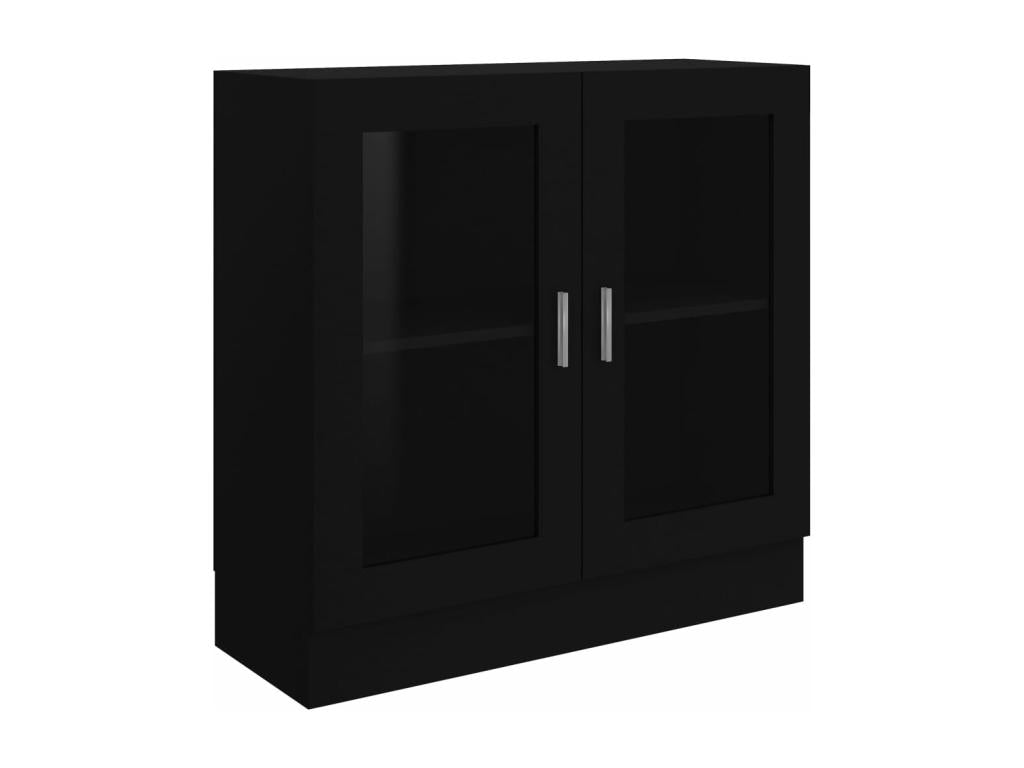 Black display cabinet 82.5x30.5x80 cm Engineered wood EFCH37530