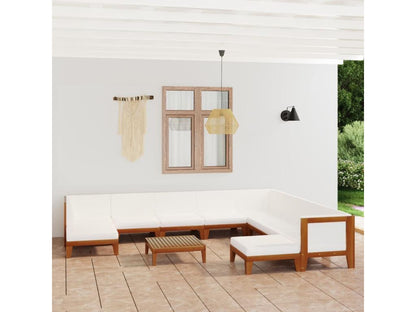 11-piece garden furniture set with cushions, solid wood, Laviecasa SOWK55644