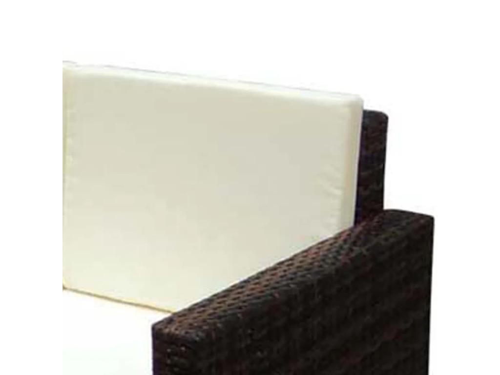 2-piece garden furniture set with cushions, brown woven resin