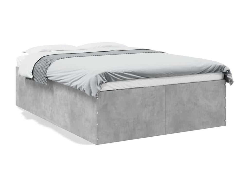 Concrete grey bed frame 120x200 cm engineered wood GGIV91722