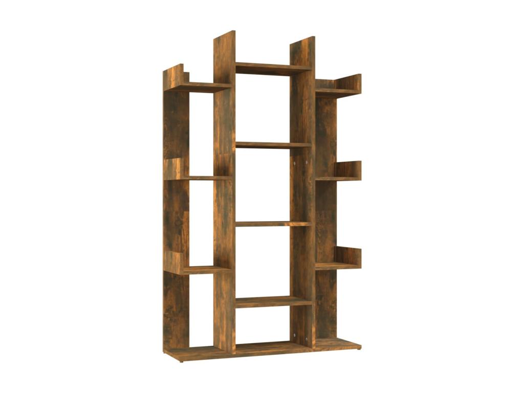 Smoked Oak Bookcase 86x25.5x140 cm Engineered Wood DVGA61152