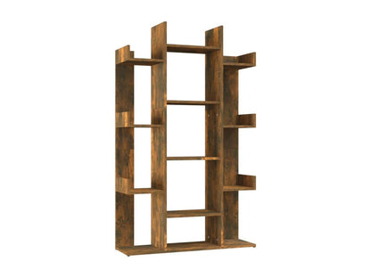 Smoked Oak Bookcase 86x25.5x140 cm Engineered Wood DVGA61152