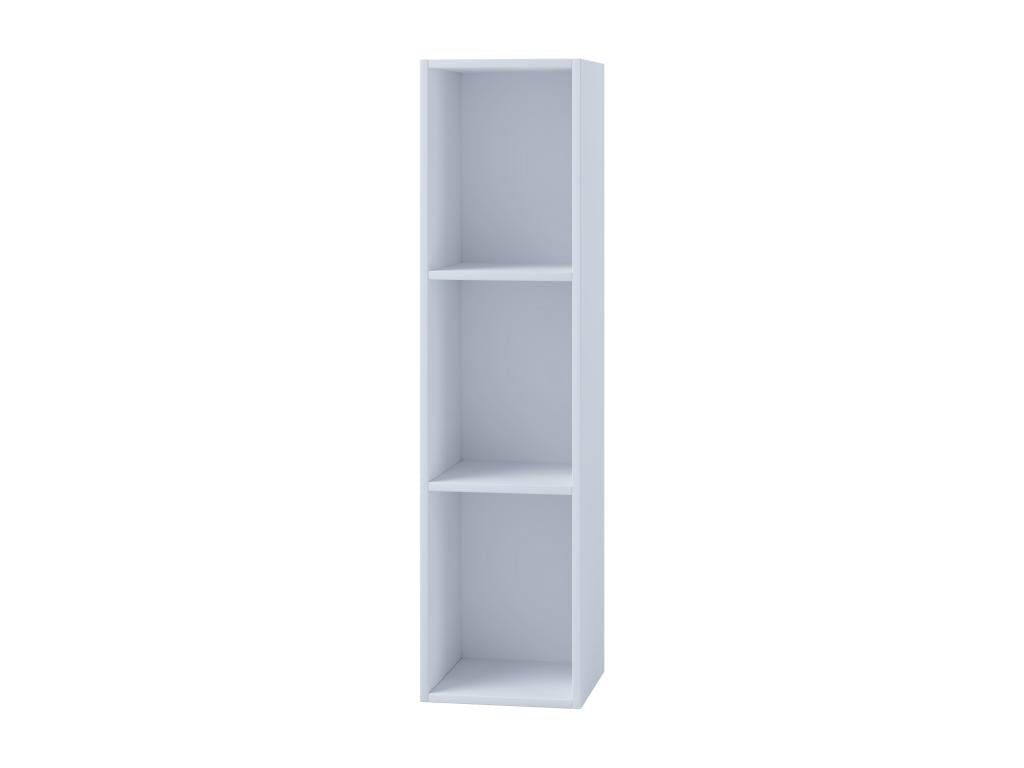 Meublori LP Vinyl Wood Stand Filing Shelf Storage Rack Platto 3 Compartments White