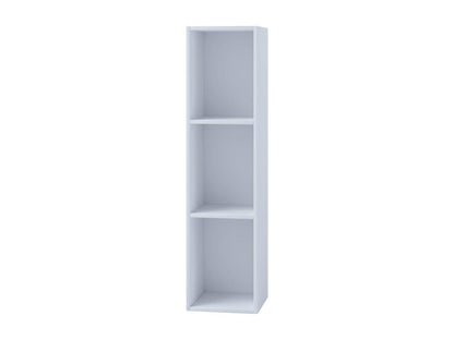Meublori LP Vinyl Wood Stand Filing Shelf Storage Rack Platto 3 Compartments White