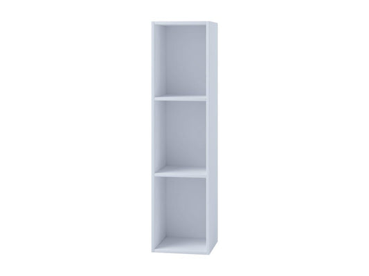 Meublori LP Vinyl Wood Stand Filing Shelf Storage Rack Platto 3 Compartments White