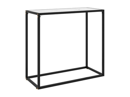 White console table 80x35x75 cm tempered glass FEQL42759