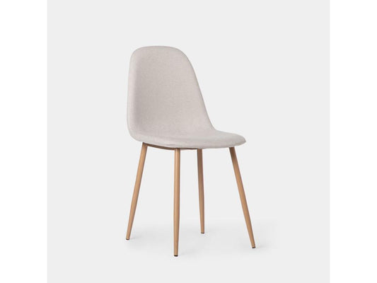 Beige fabric dining chair 45x86 cm - Laviecasa ZHLG80358