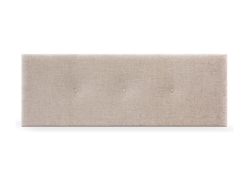 Meublori Natural Wool Headboard with Buttons 135x50cm for 120/135cm Beds - Meublori
