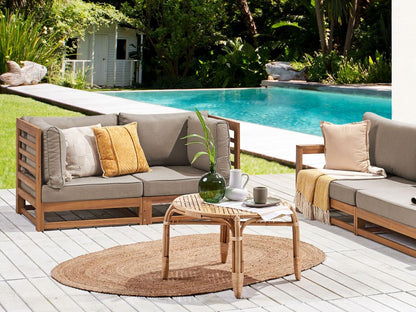 Laviecasa 2-seater garden sofa, Laviecasa certified wood, light brown, JTIU62537