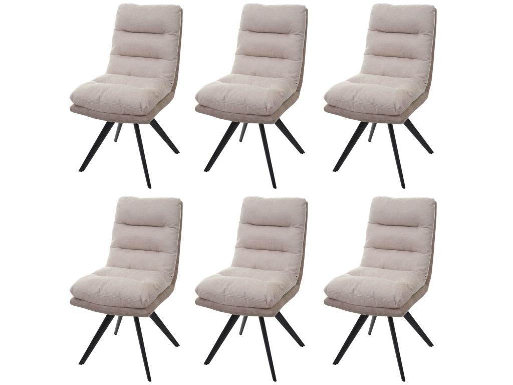 Laviecasa-G66 dining chair, set of 6, cream GJXA96266