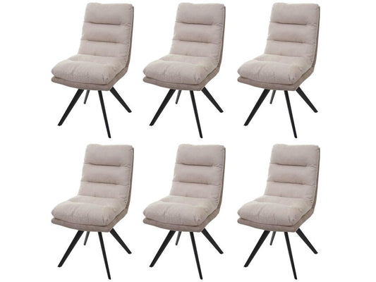 Laviecasa-G66 dining chair, set of 6, cream GJXA96266
