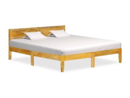 Solid mango wood bed frame 140 cm PHMR59613