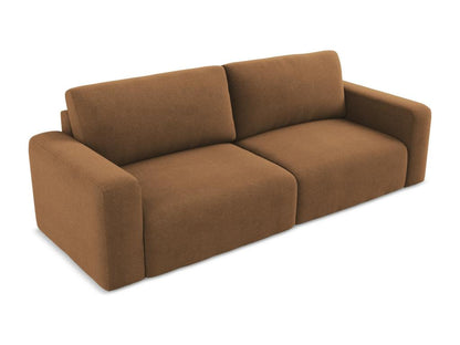 3-seater convertible sofa in Strukturstoff - terracotta - Laviecasa GAVA44080