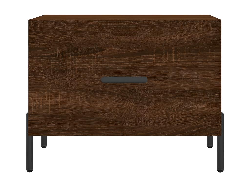 Coffee tables, 2 pcs, brown oak, 50x50x40 cm, engineered wood