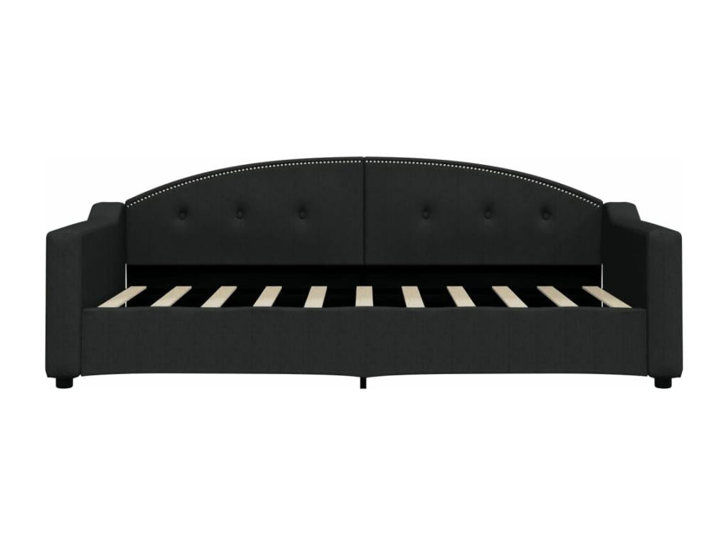 Black daybed 90x190 cm fabric