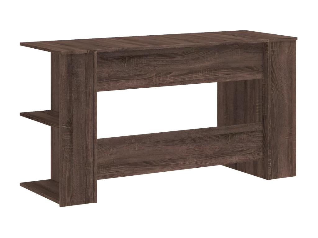 Oak brown desk 140x50x75 cm engineered wood UURX67770