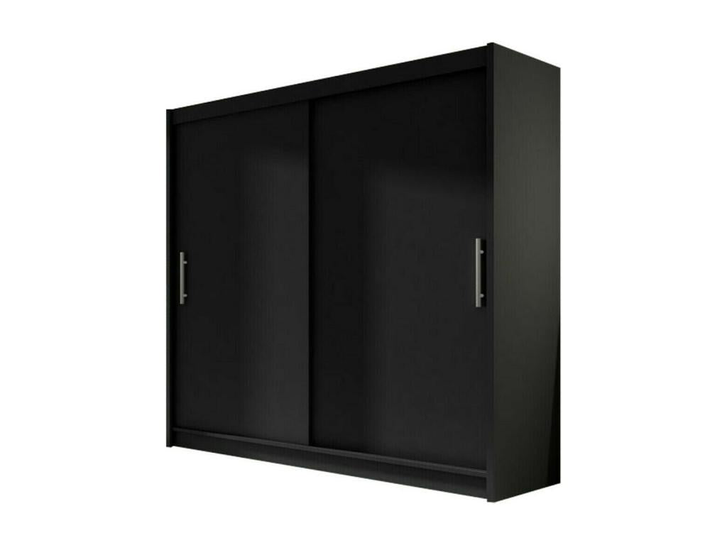 Laviecasa 100 Black Wardrobe 215x180x58cm Sliding Wardrobe Doors NIMC66026