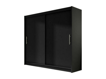 Laviecasa 100 Black Wardrobe 215x180x58cm Sliding Wardrobe Doors NIMC66026