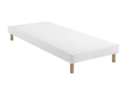 White upholstered bed base 13 cm Moon - Meublori 80x200