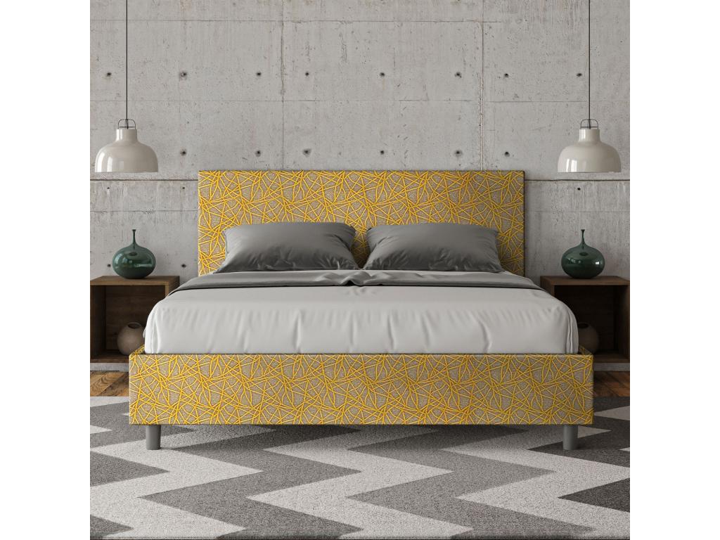 Upholstered storage bed 160x190 Laviecasa fabric 06 yellow Laviecasa GBRS43938