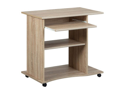 Laviecasa Desk with 1 shelf and 1 sliding keyboard tray, oak effect. JNPB65155