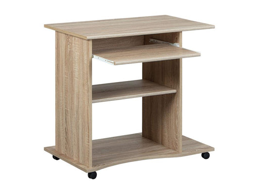 Laviecasa Desk with 1 shelf and 1 sliding keyboard tray, oak effect. JNPB65155