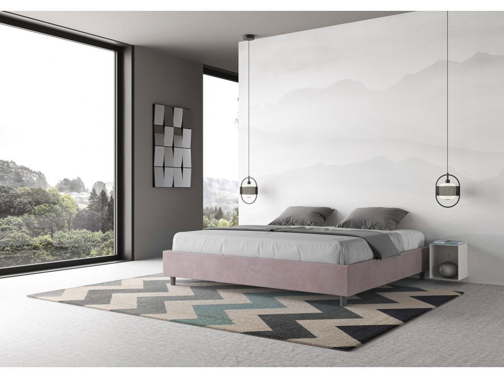 Laviecasa size bed frame with 200x200 microfiber upholstered slatted base Laviecasa SPFJ04377