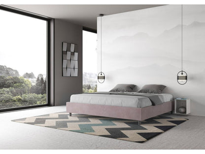 Laviecasa size bed frame with 200x200 microfiber upholstered slatted base Laviecasa SPFJ04377