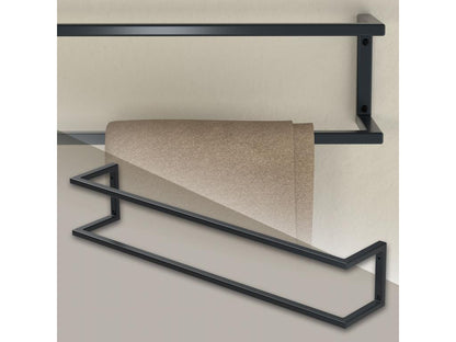 Wall-mounted towel rack for bathroom or kitchen, 15x15x80cm, anthracite steel, WFYD17652