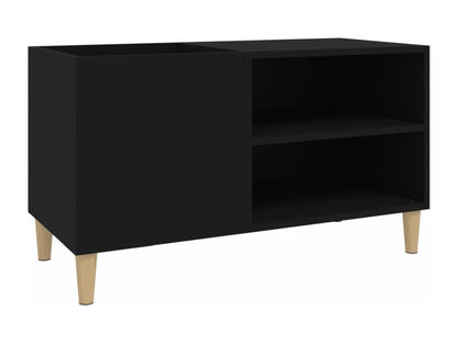 Black record cabinet 84.5x38x48 cm engineered wood HHJI44469