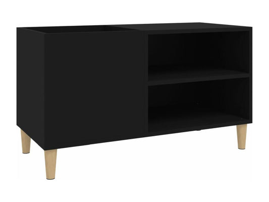 Black record cabinet 84.5x38x48 cm engineered wood HHJI44469