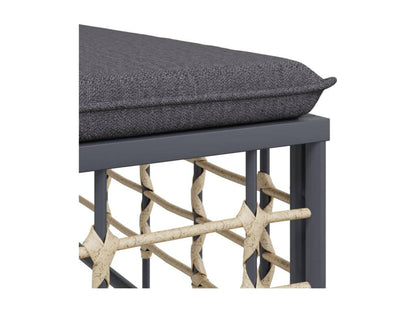 5-piece garden furniture set with cushions, anthracite resin wicker