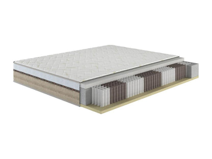 Meublori single mattress, memory foam mattress, ergonomic mattress, pocket spring mattress, Made in Italy, 90x190x25 cm