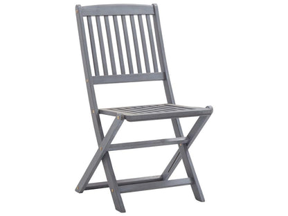 6-Piece Outdoor Folding Chairs, Solid Wood Furniture 3