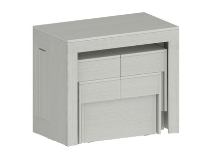 Laviecasa Table and Chair Set, Versatile Composition, Set with Console and 2 Extendable Benches, Made in Italy, 66x25h45 cm, White, DQXV63531