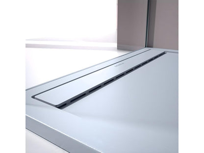 Laviecasa SMART shower tray, smooth grey finish, coloured grate - 150x80 cm HVDF43296