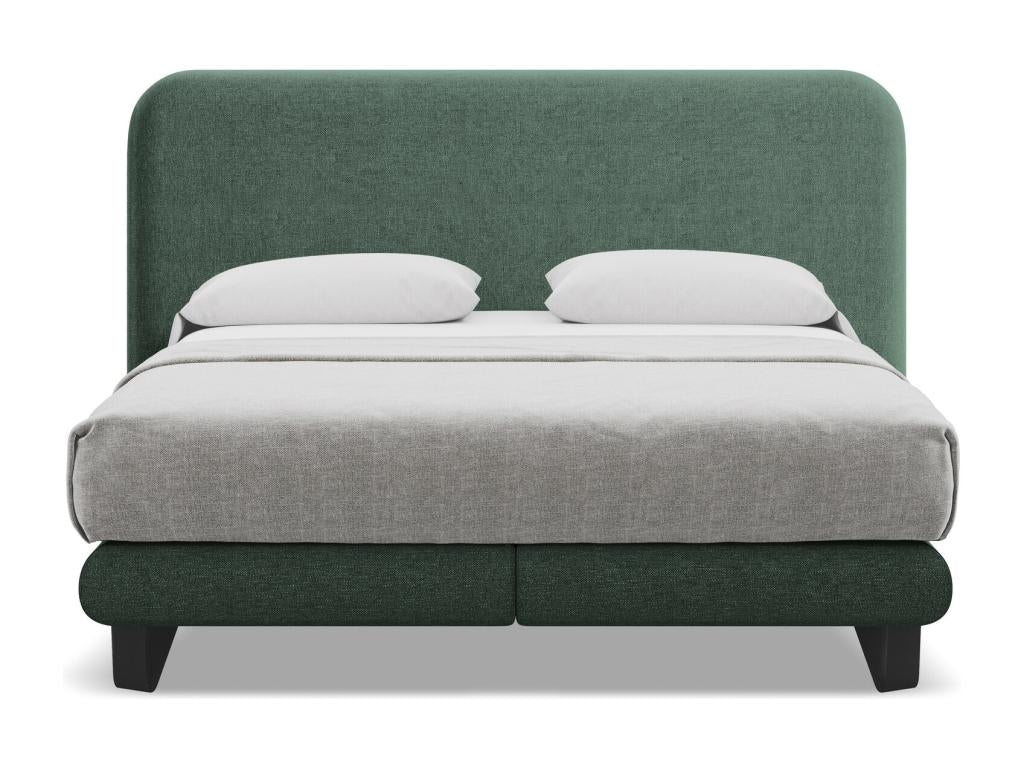 Upholstered bed with chenille fabric mattress 160x200 - green - Laviecasa OFNX55992