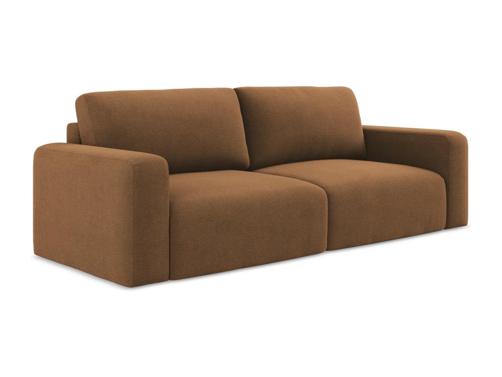 3-seater convertible sofa in Strukturstoff - terracotta - Laviecasa GAVA44080