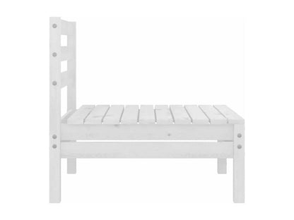 4-piece garden furniture set, white, solid pine wood, 14