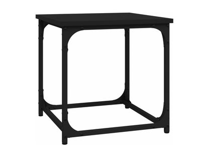 Black side table, 40x40x40 cm, engineered wood