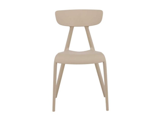 Laviecasa beige plastic dining chair RGKN03670