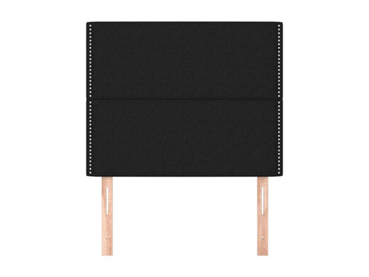 2-piece headboard set, black, 100x5x78/88 cm, fabric